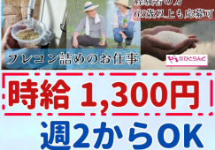 ◎［深川市]時給1300円！週2日からOK！未経験でも大丈夫！2人1組のお仕事で友人同士の応募も歓迎！フレコンパック詰めのお仕事！［ID0501600-max] イメージ